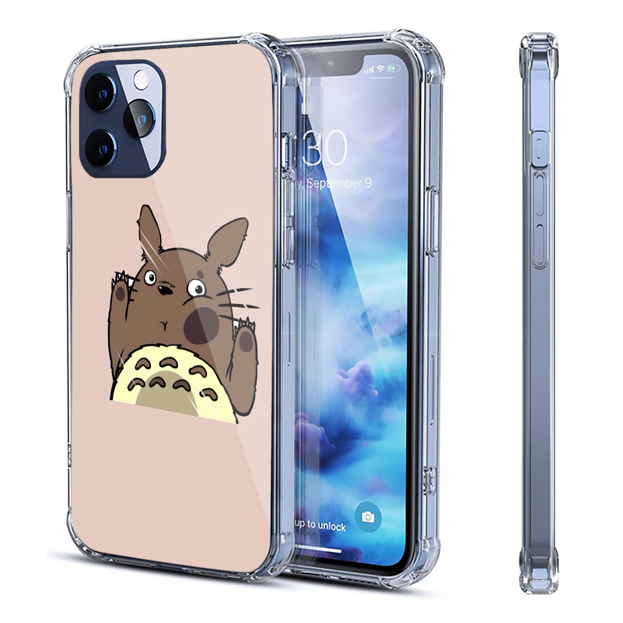 （画像用） となりのトトロ 草壁メイ 草壁サツキ My Neighbor Totoro Satsuki Kusakabe Mei Kusakabe 【iPhone 12シリーズ対応】透明スマホケース（クリアソフトケース）